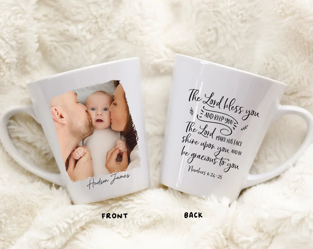 Custom newborn blessing mug 15oz personalized gift