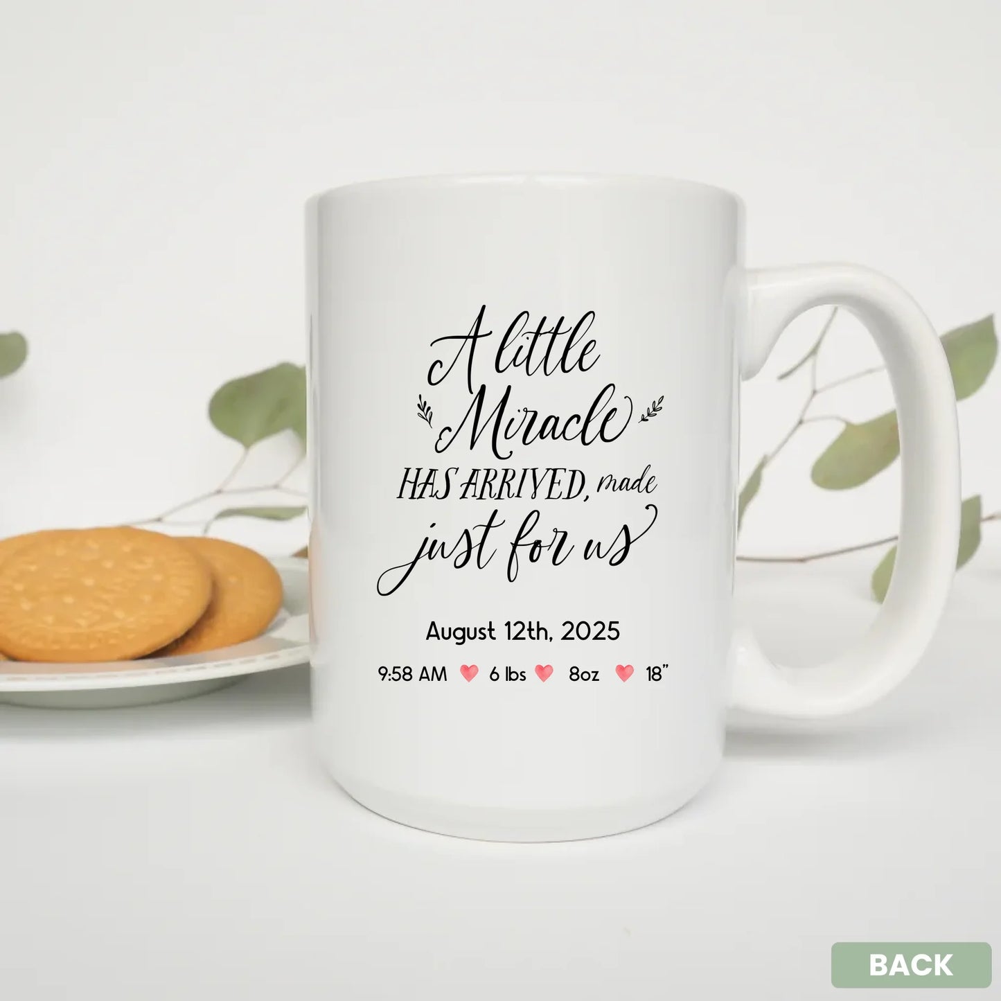 - 15oz Mug White Plate Cookies