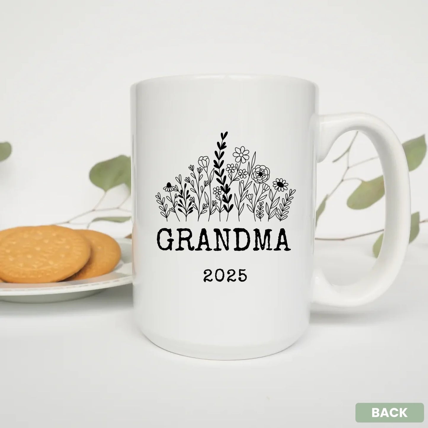 - 15oz Mug White Plate Cookies