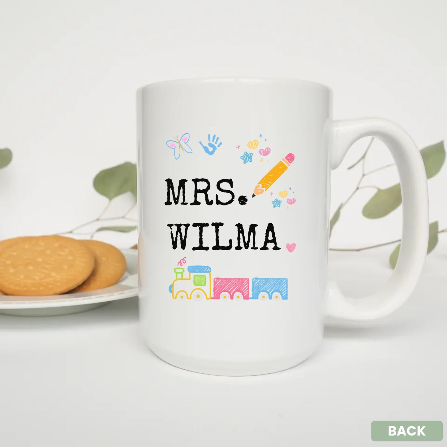 - 15oz Mug White Plate Cookies