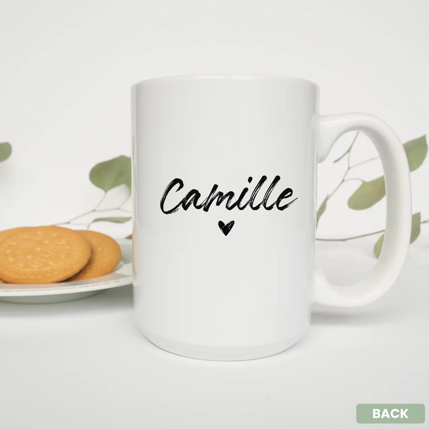 - 15oz Mug White Plate Cookies