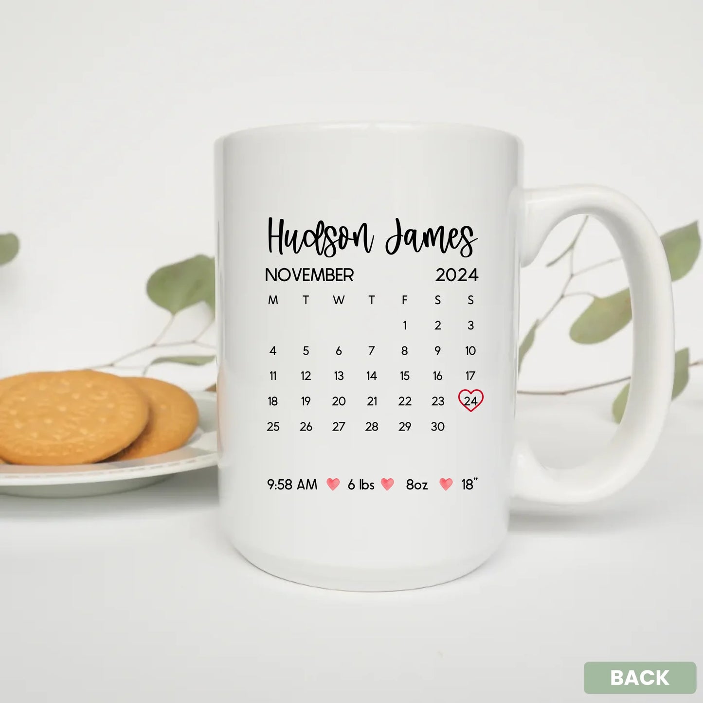 - 15oz Mug White Plate Cookies