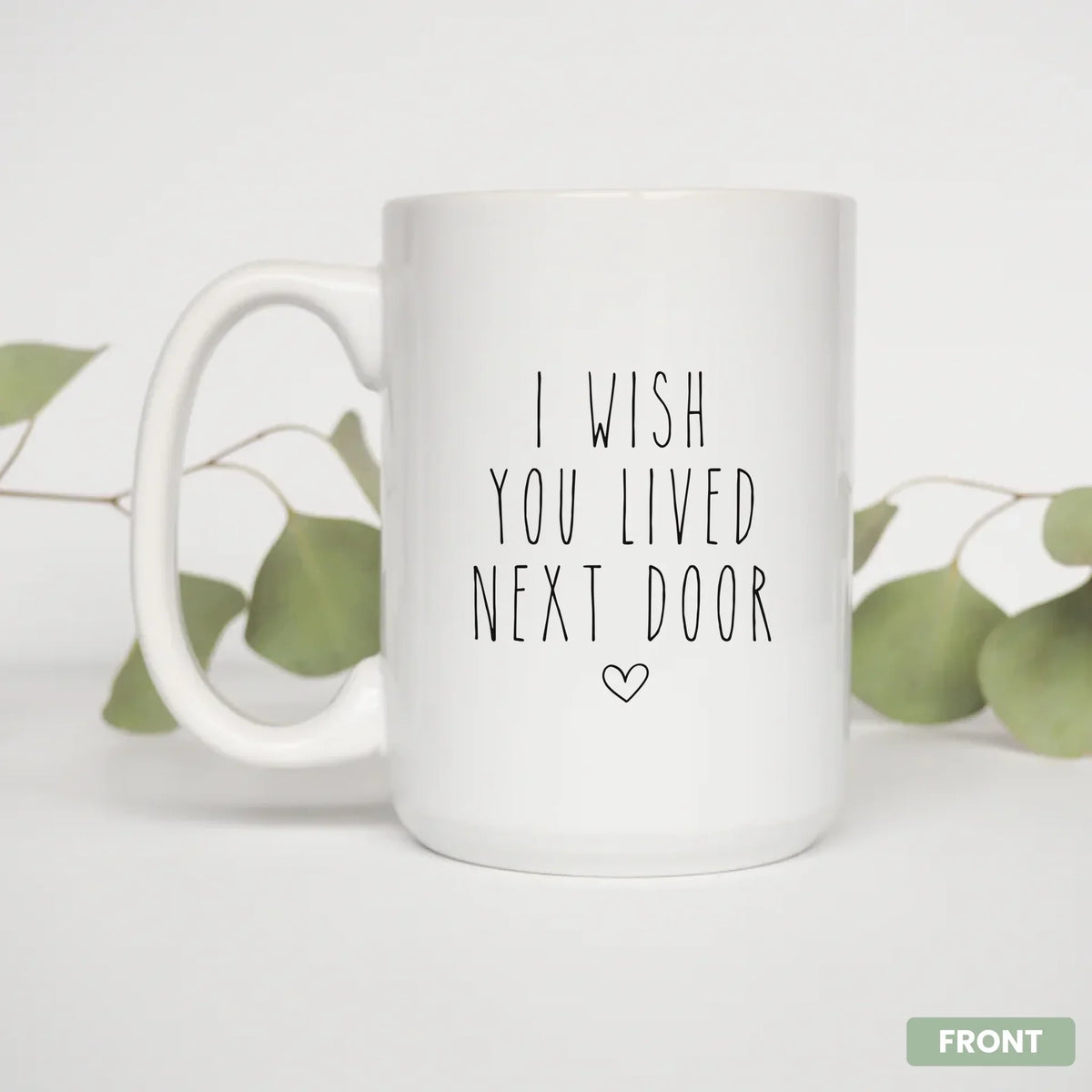 Large personalized friend mug 15oz left side view