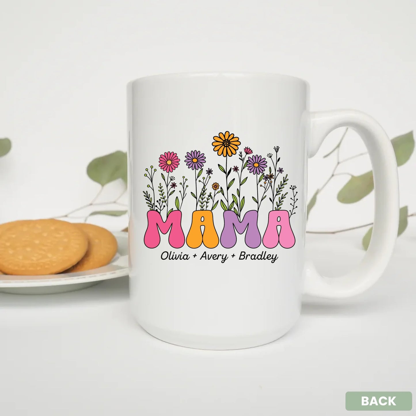 - 15oz Mug White Plate Cookies