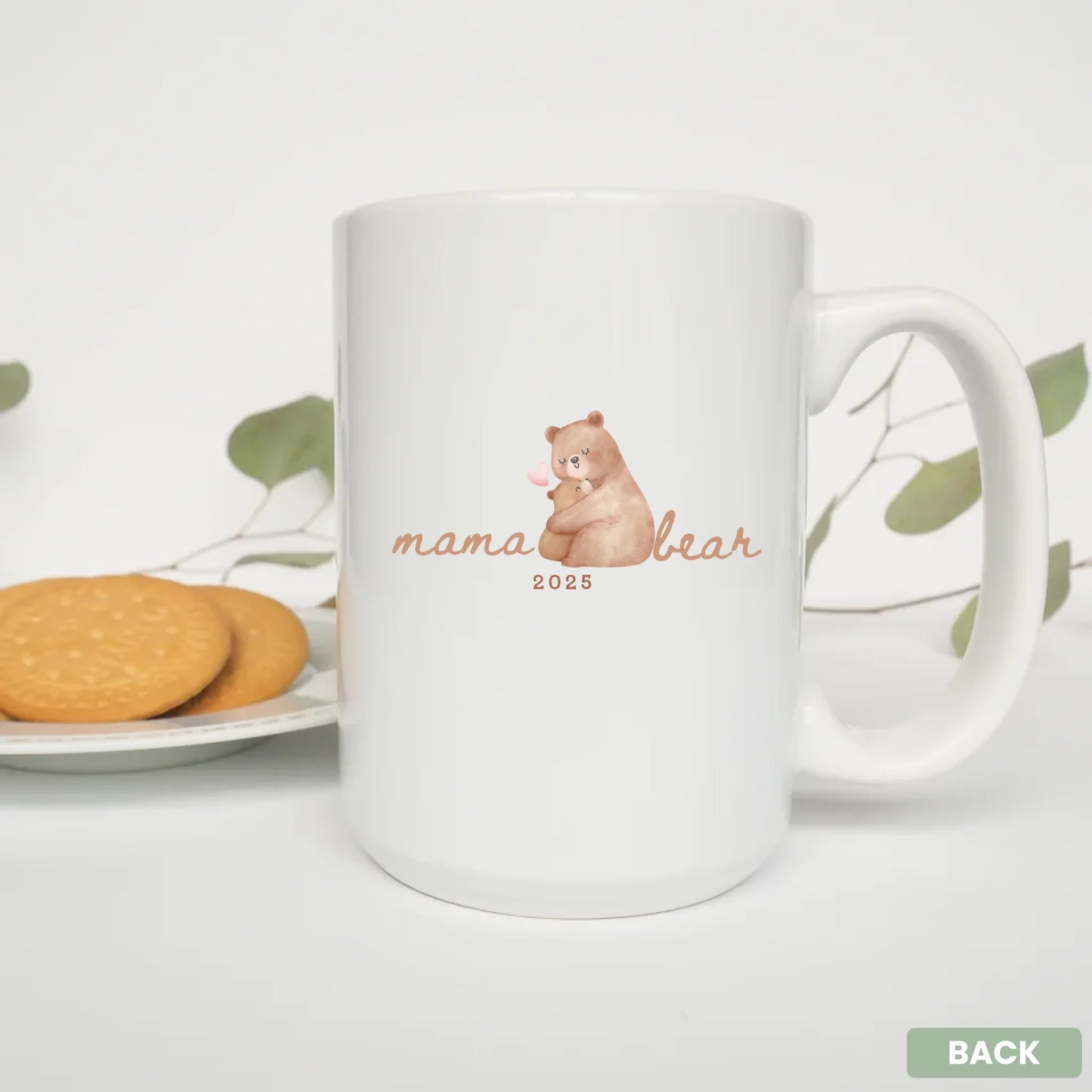- 15oz Mug White Plate Cookies