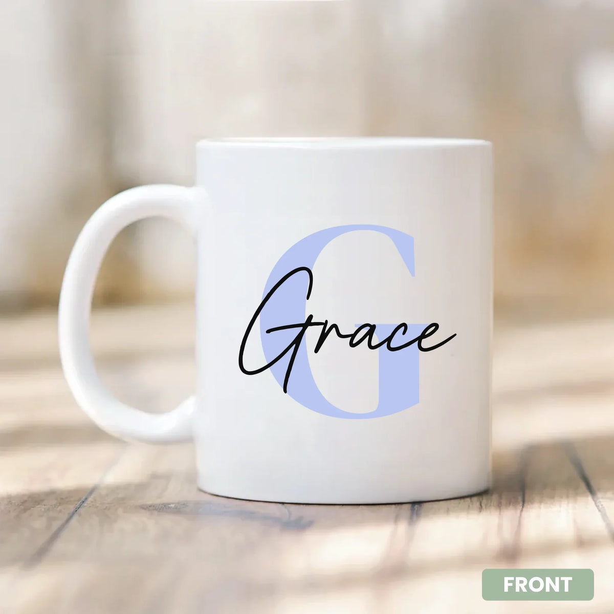 Uniquely Yours Mug close-up - personalized with custom name