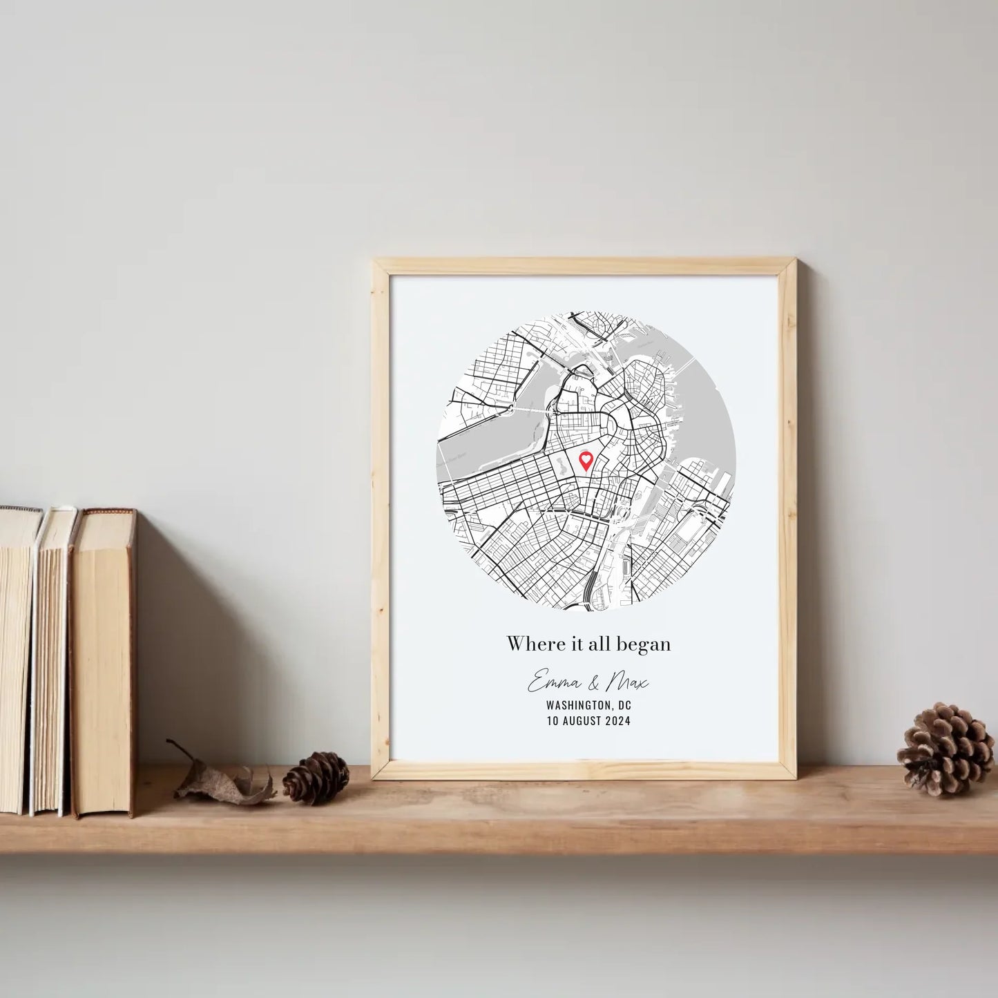 8x10 Bookshelf Vertical Frame Mockup No Passe Partout