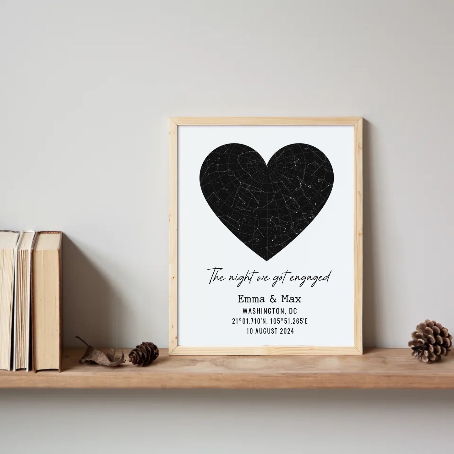 8x10 Bookshelf Vertical Frame Mockup No Passe Partout