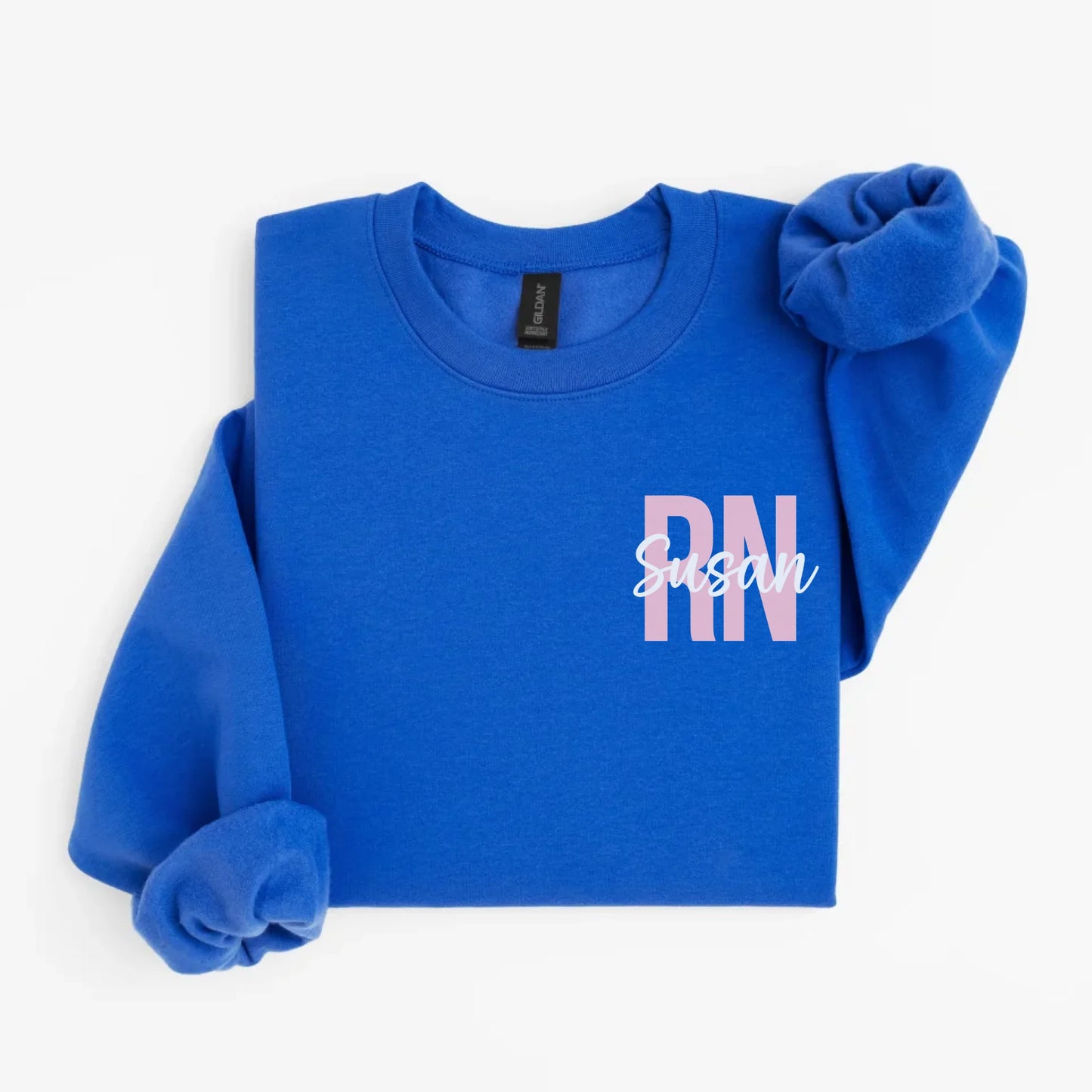 ParadiseMockups_Gildan_SF000_FlatLay_Royal_WhiteBG_1