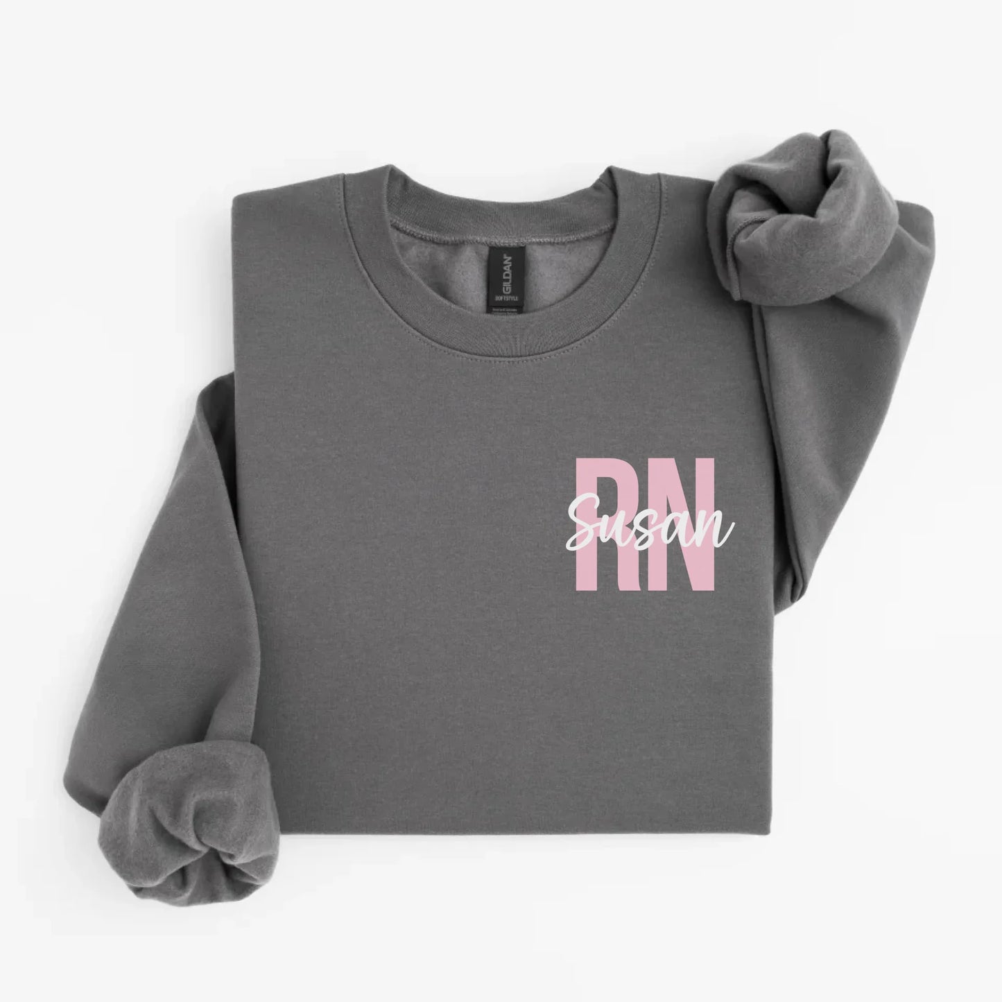 ParadiseMockups_Gildan_SF000_FlatLay_Charcoal_WhiteBG_1