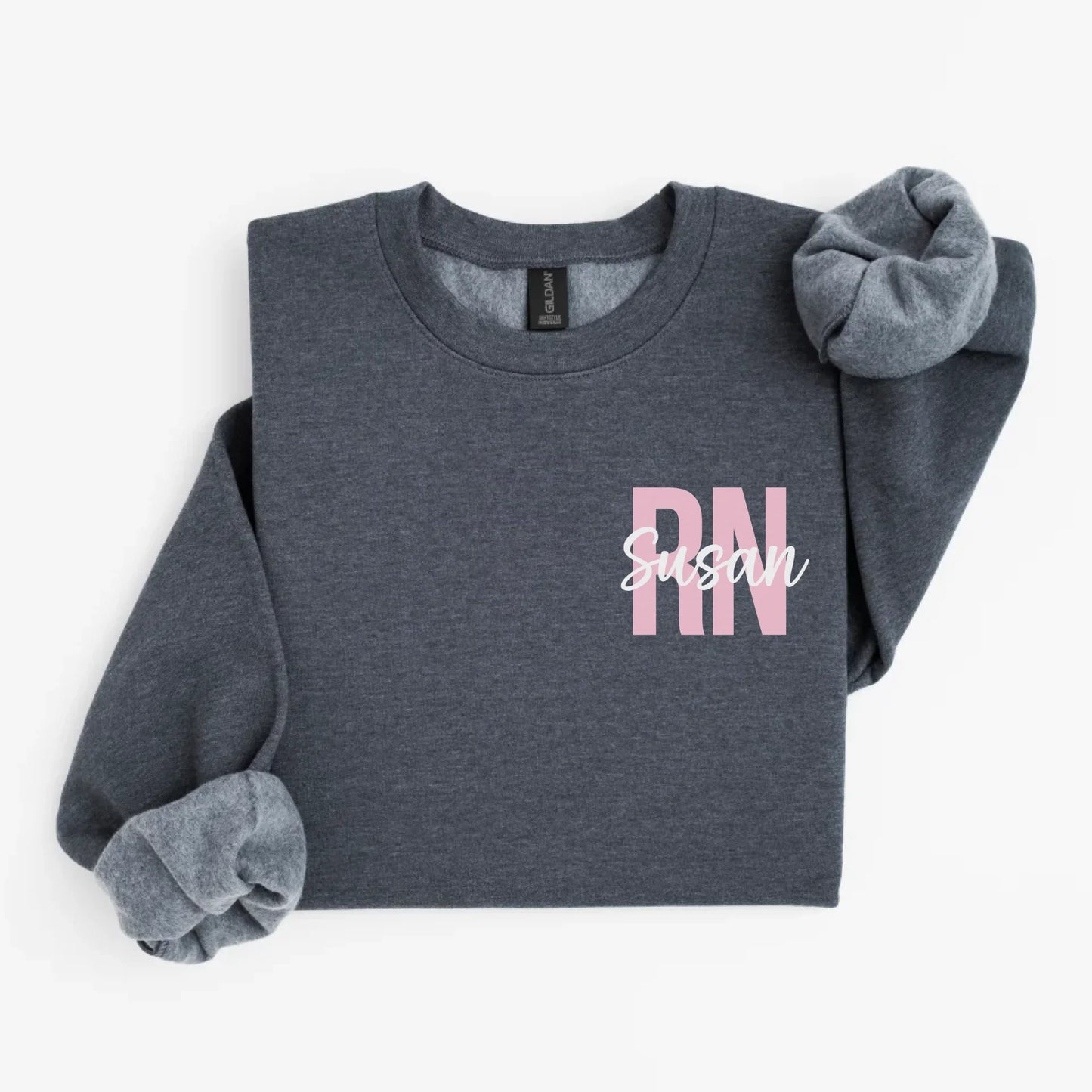 ParadiseMockups_Gildan_SF000_FlatLay_DarkHeather_WhiteBG_1