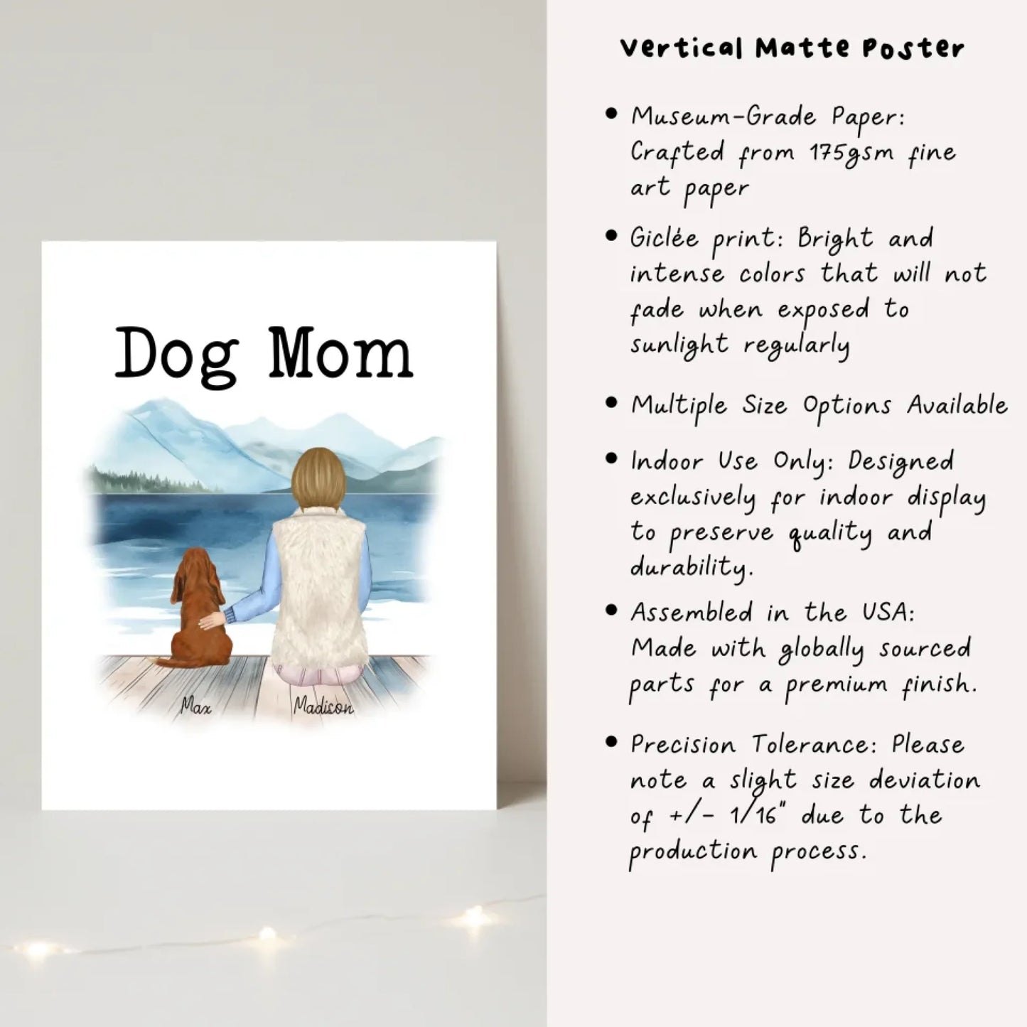 vertical poster matte key features