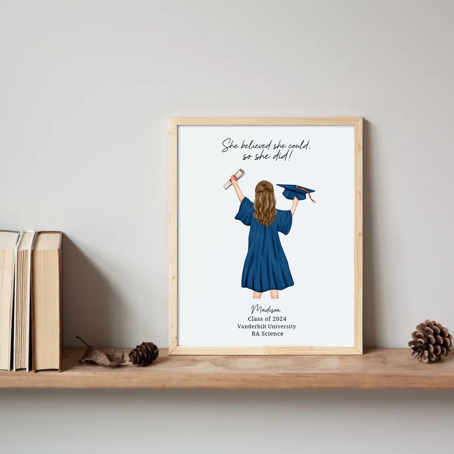 8x10 Bookshelf Vertical Frame Mockup No Passe Partout