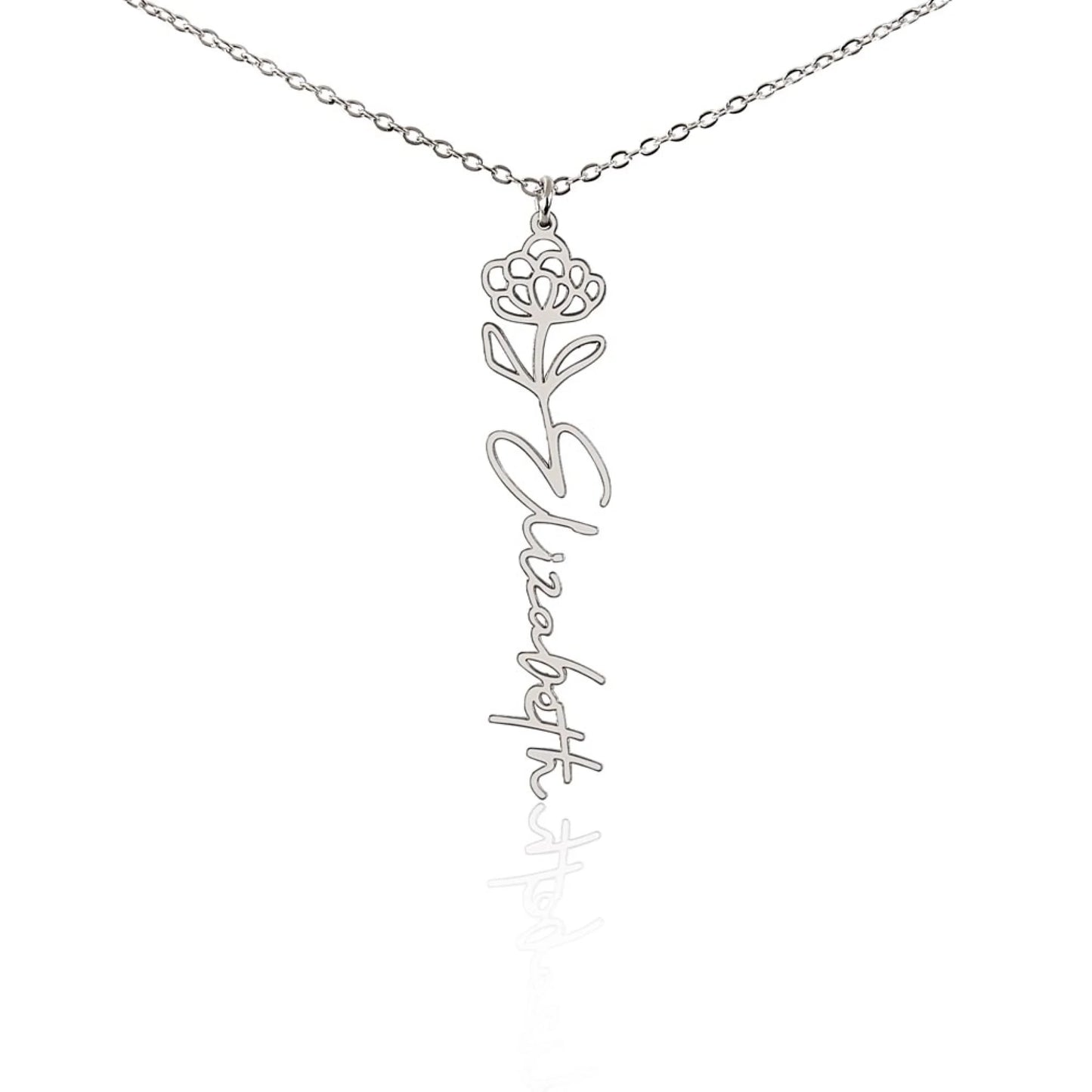 Flower Name Necklace Nov Plain 11