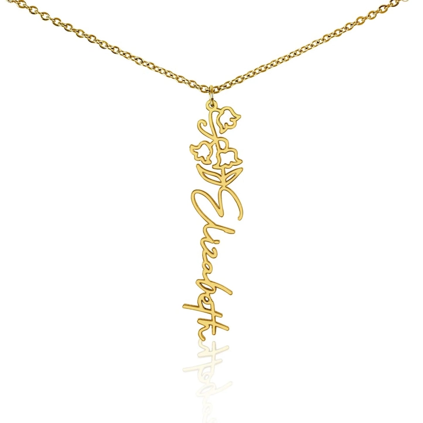Flower Name Necklace May Plain 5
