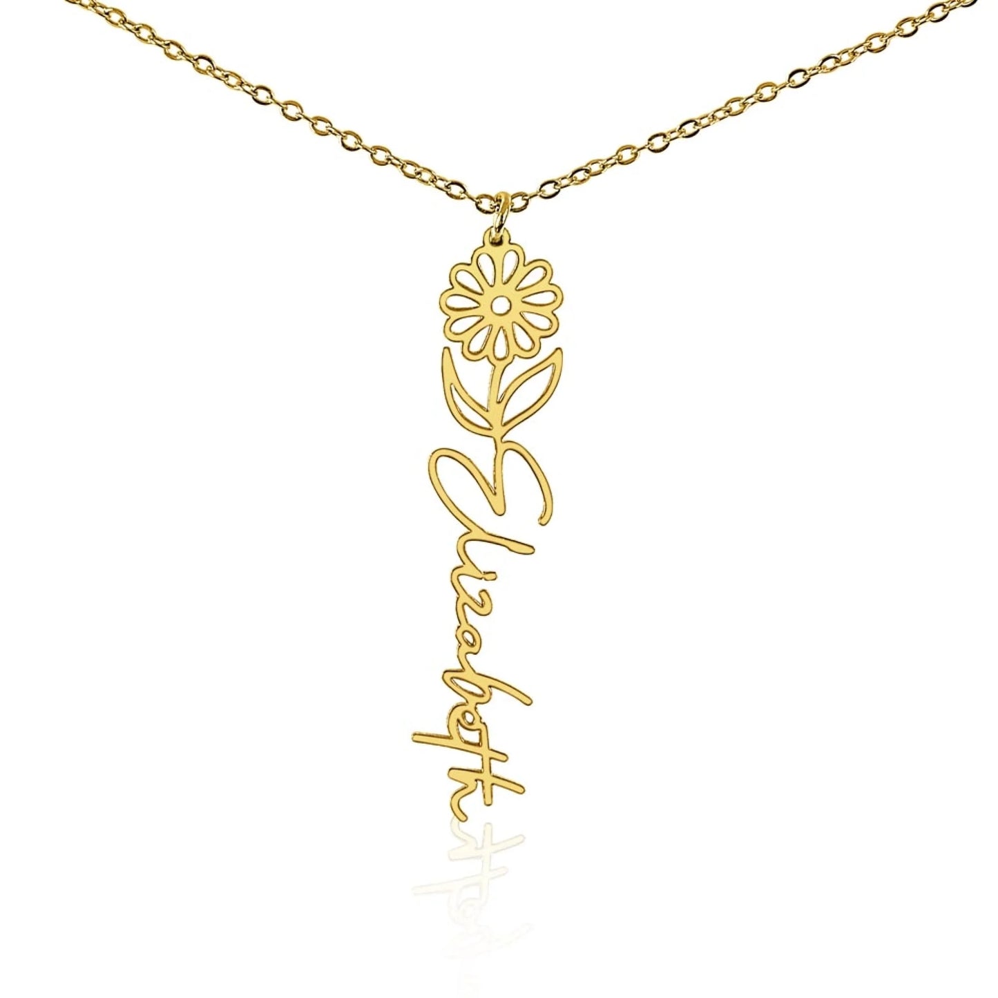 Flower Name Necklace Apr Plain 4