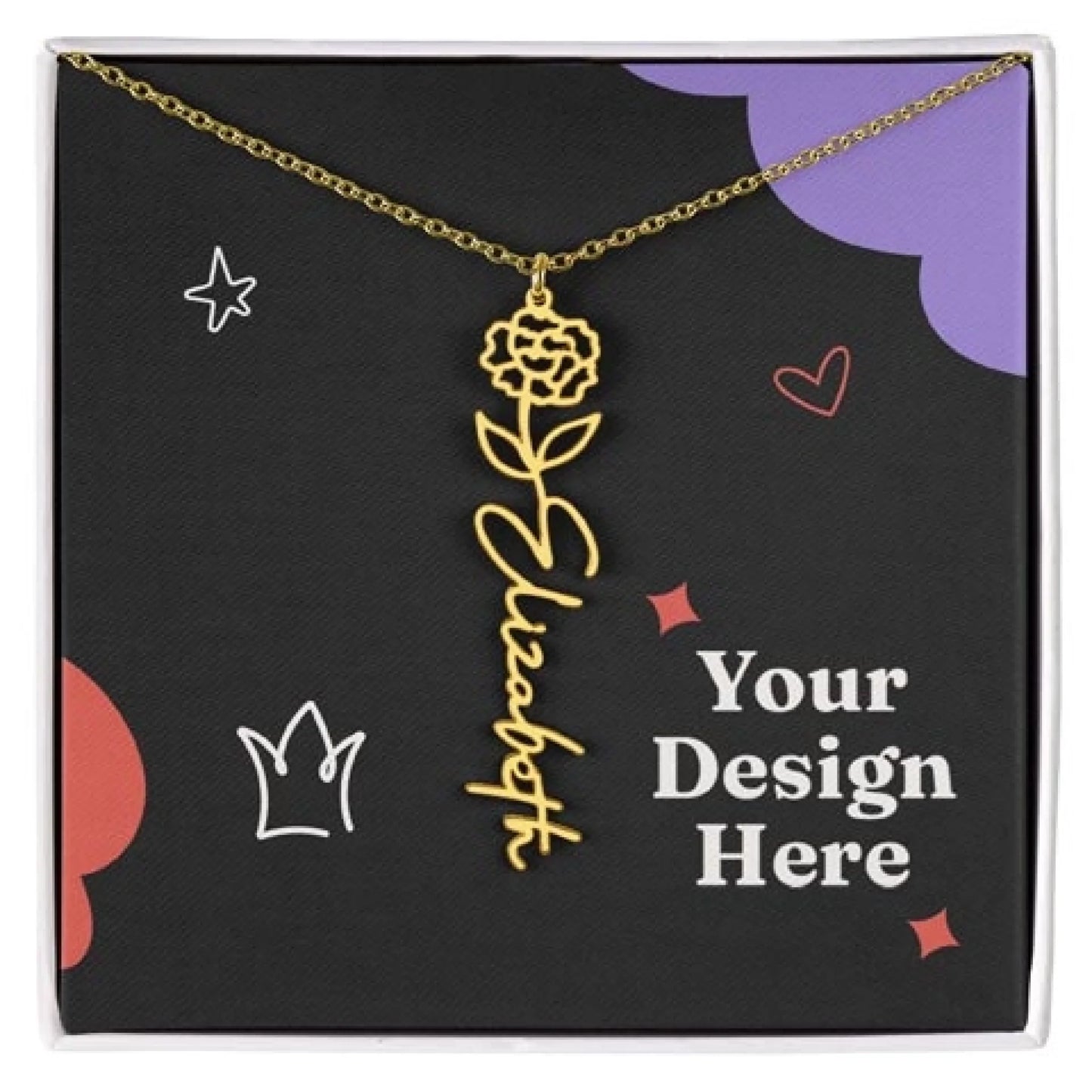 Birth Month Flower Sisters By Heart - Gift for Best Friends - Personalized Necklace
