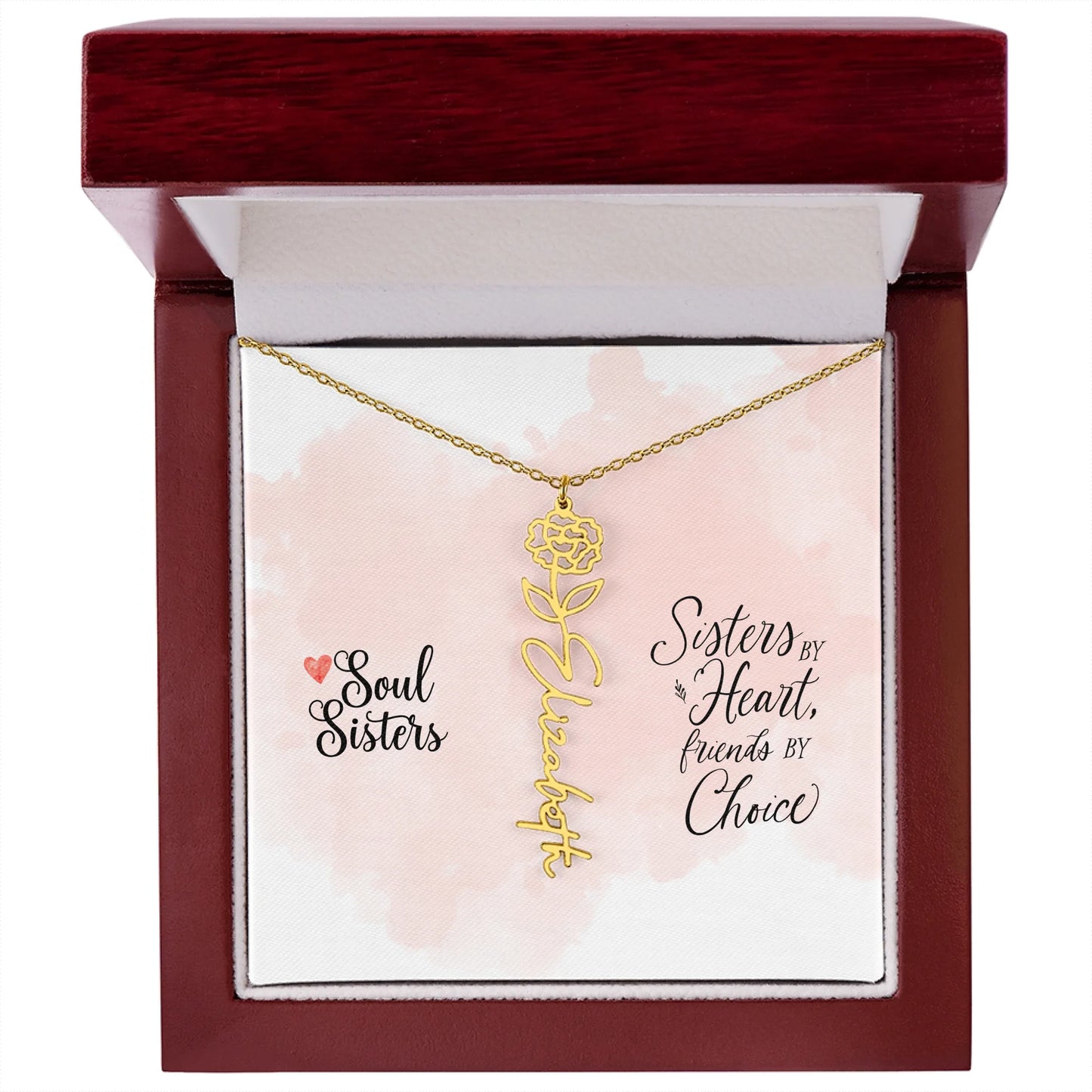Flower Name Necklace Jan Lux