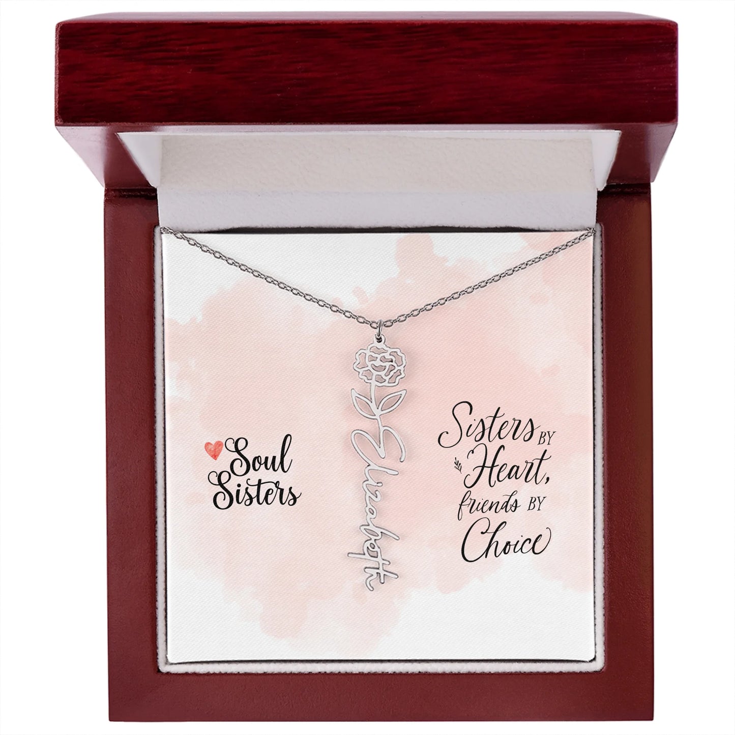 Flower Name Necklace Jan Lux