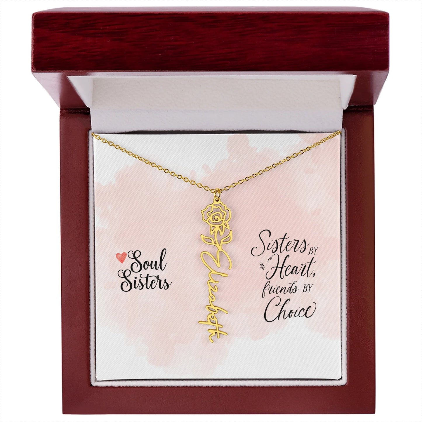 Flower Name Necklace Jun Lux