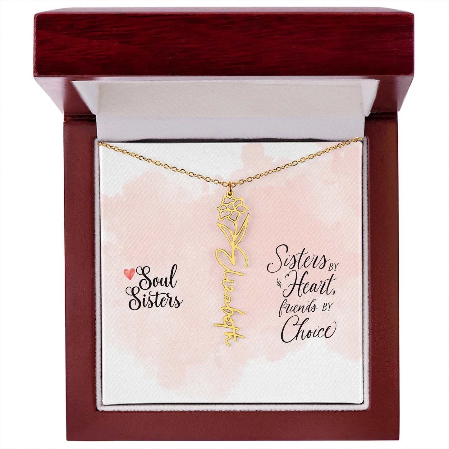 Flower Name Necklace Dec Lux