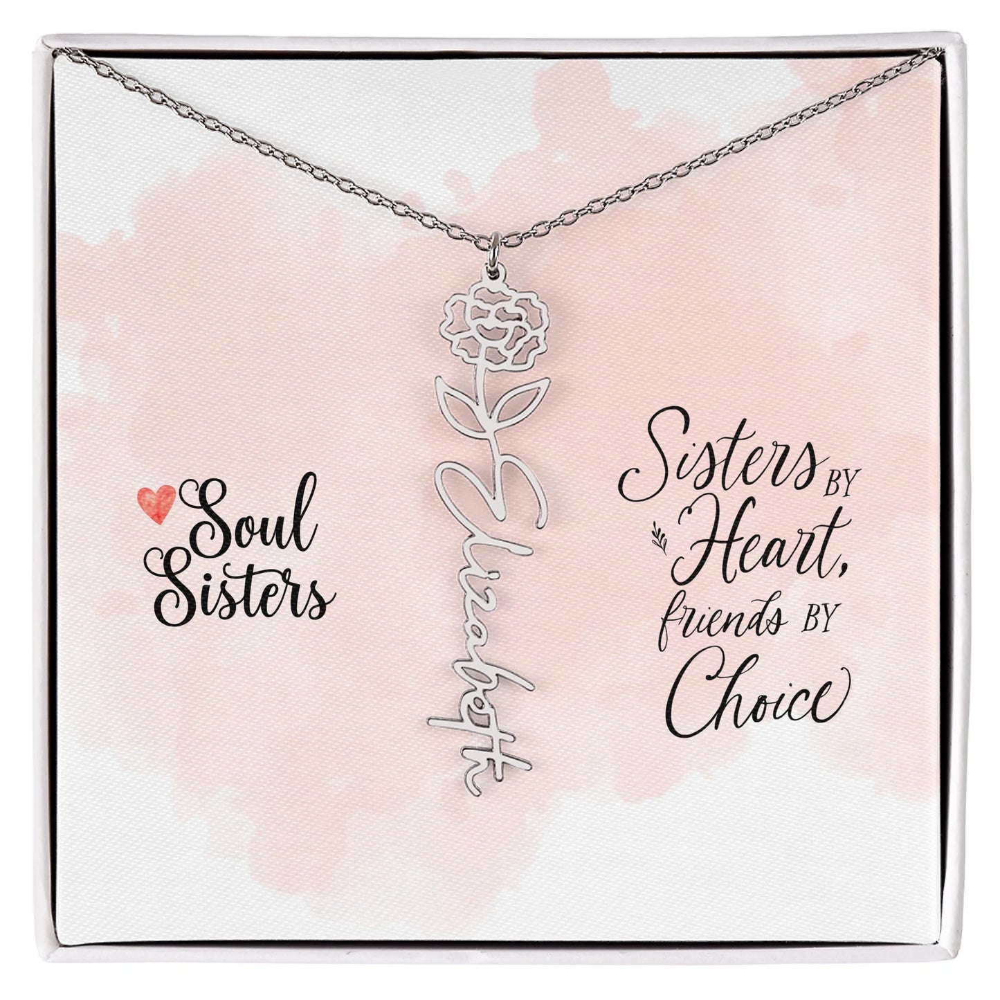 Flower Name Necklace Jan