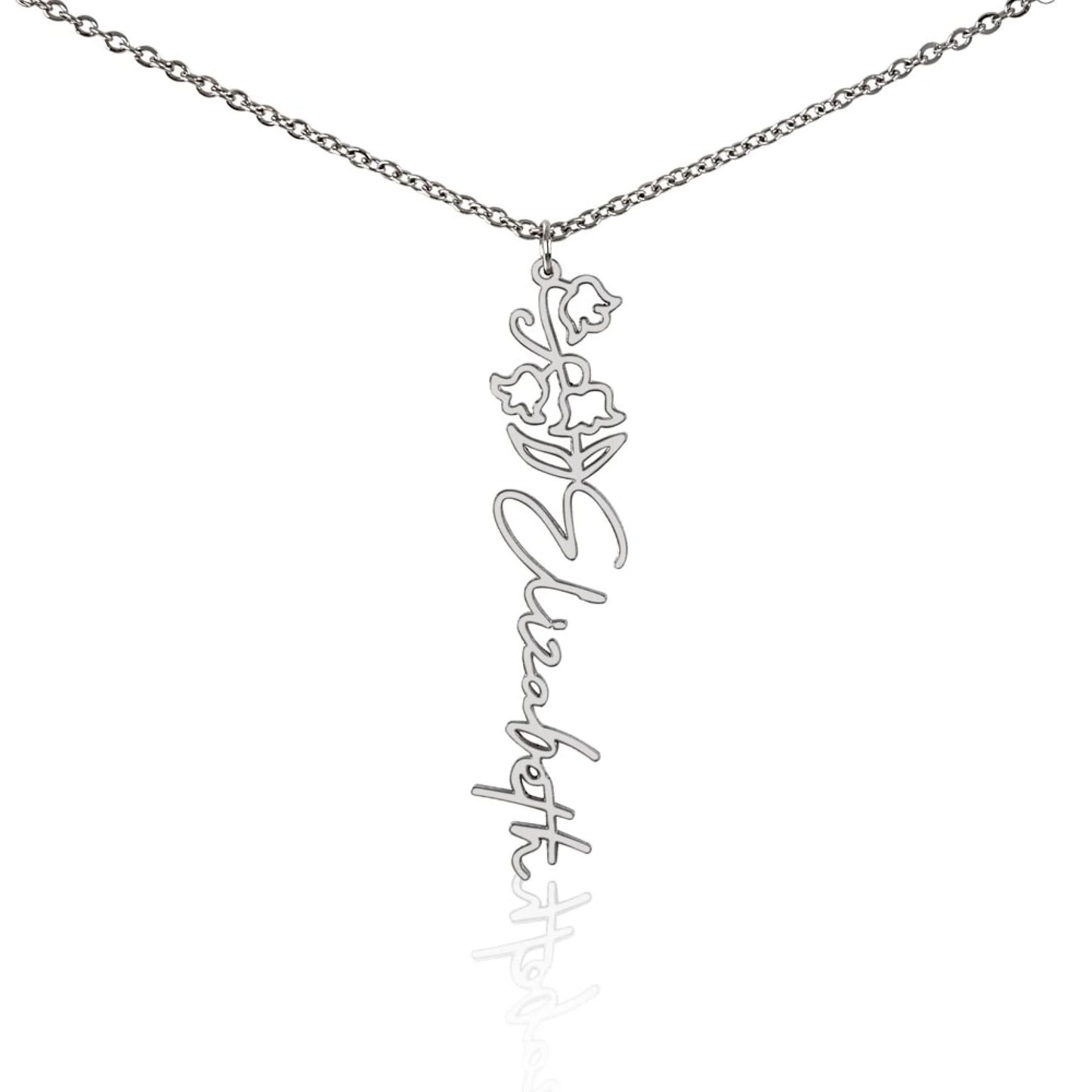Flower Name Necklace May Plain 5