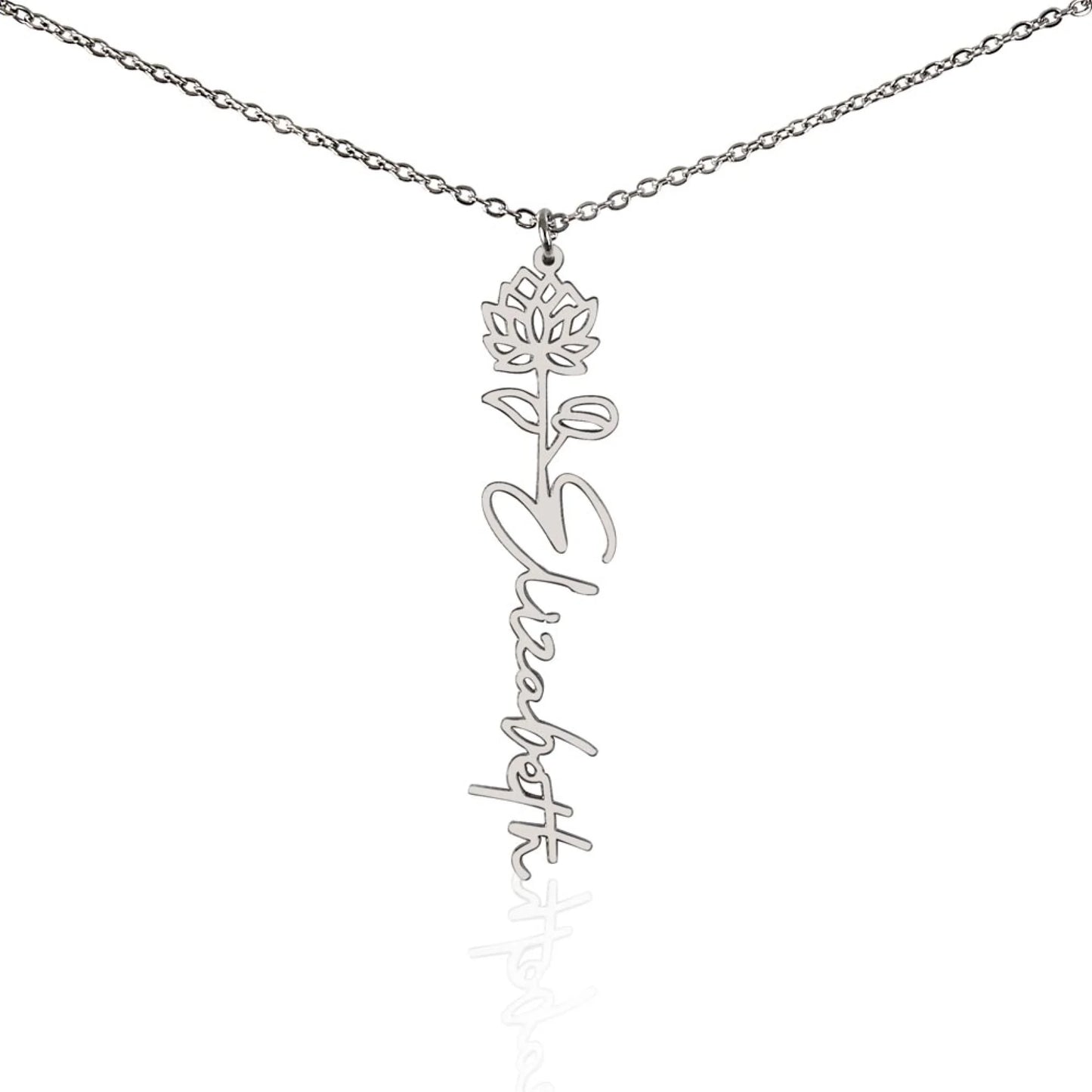 Flower Name Necklace Jul Plain 7