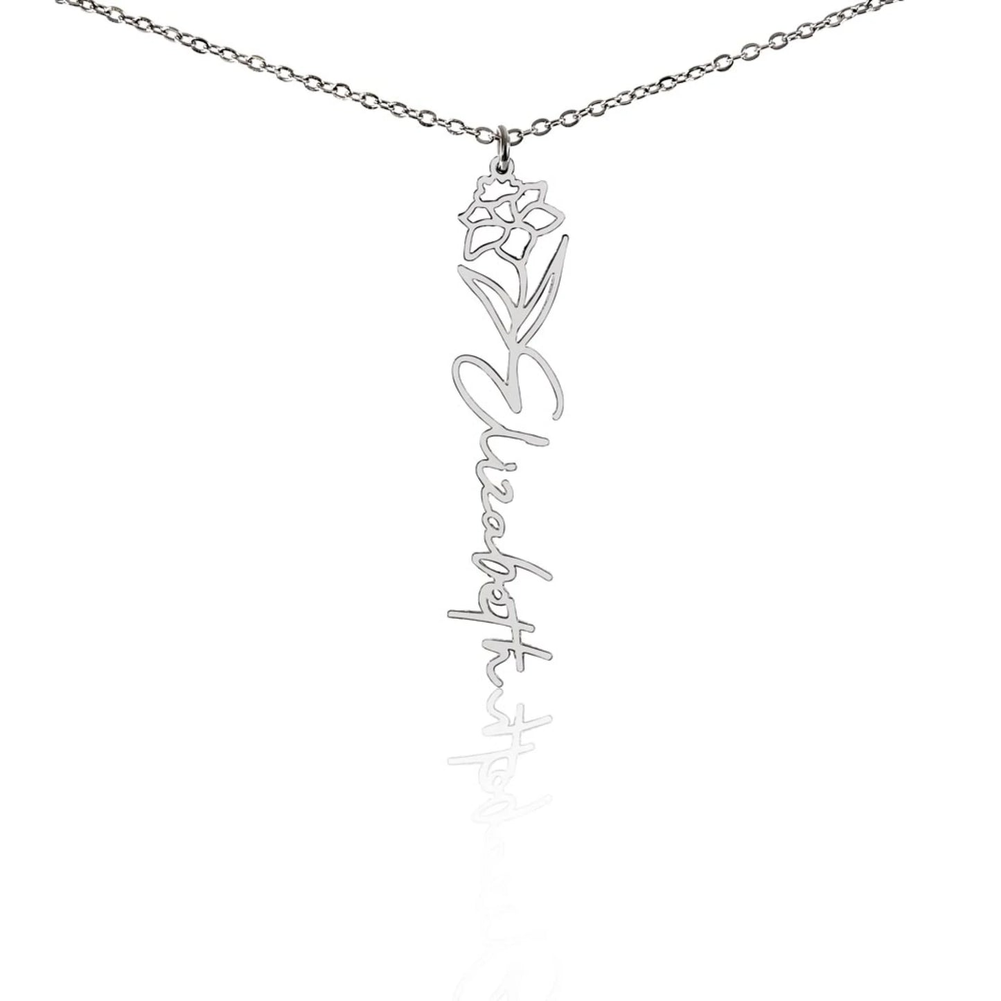 Flower Name Necklace Dec Plain 12
