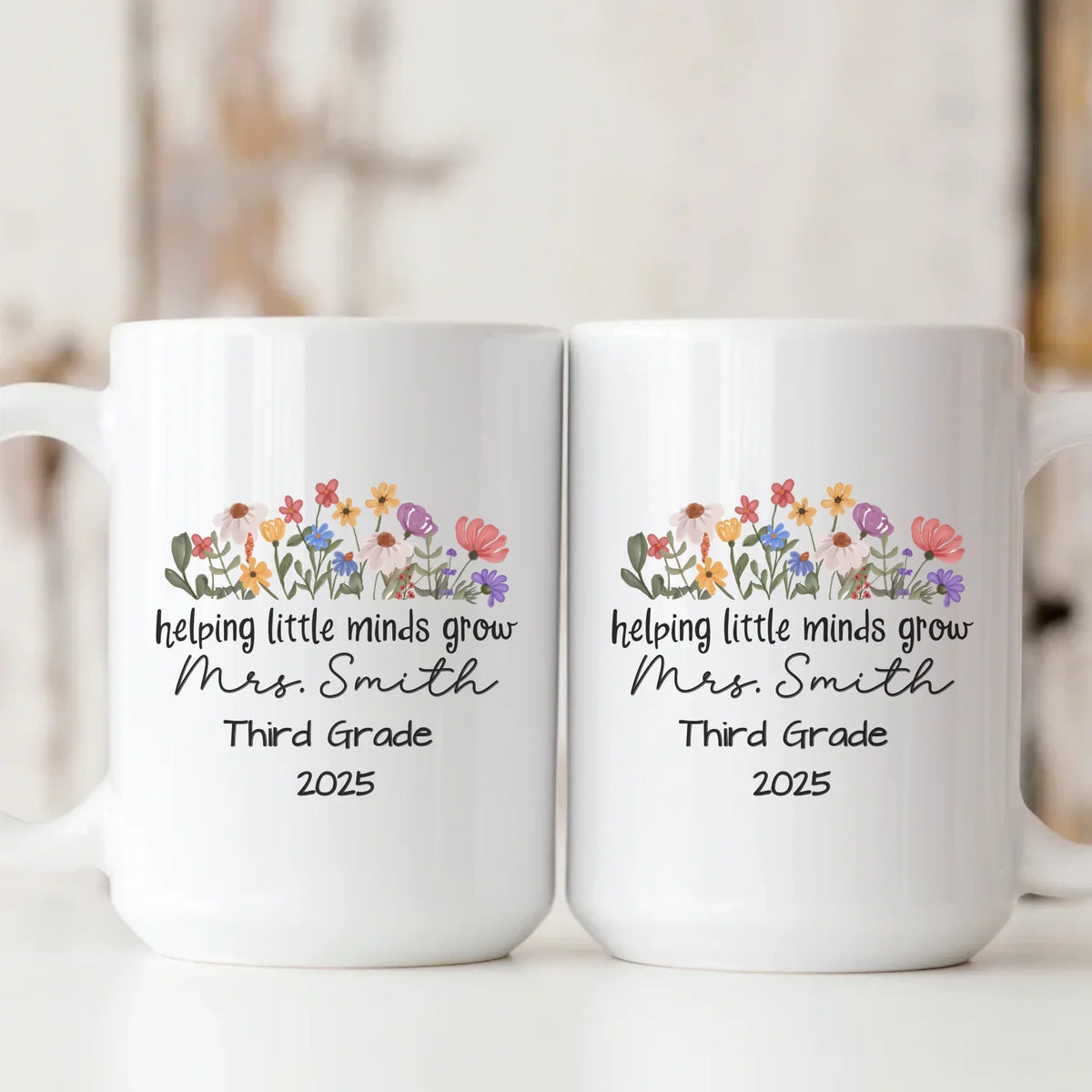 Personalized teacher mug 11oz with custom text