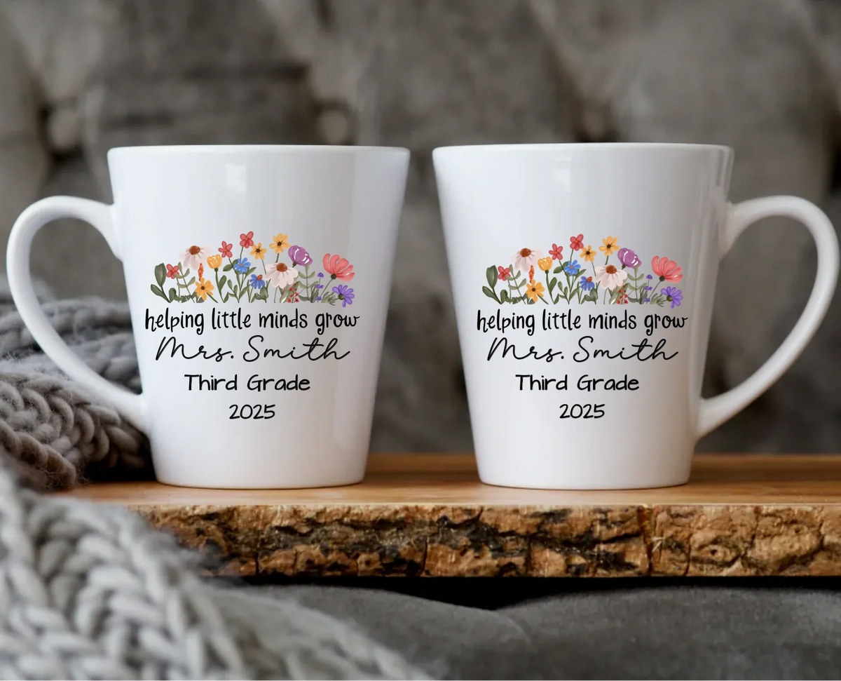 Custom teacher appreciation mug mockup with personalization