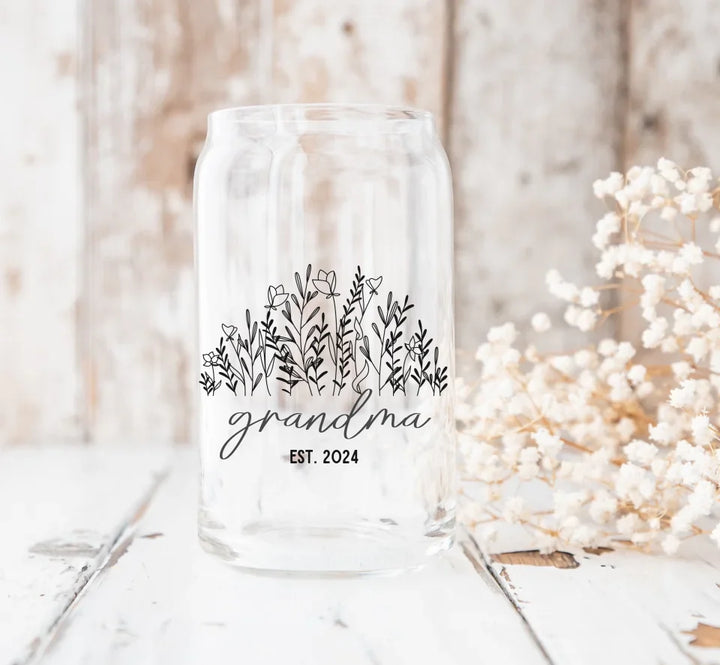 Sweetest Grandma Ever – Gift for Grandma –Personalized Glass Can