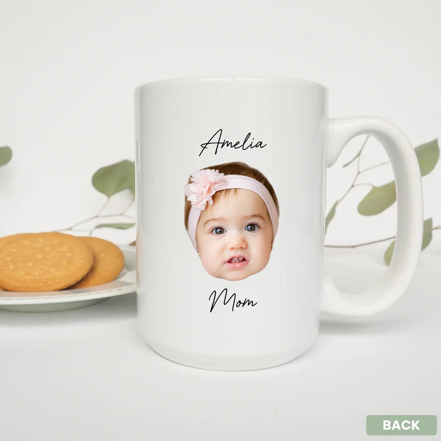- 15oz Mug White Plate Cookies