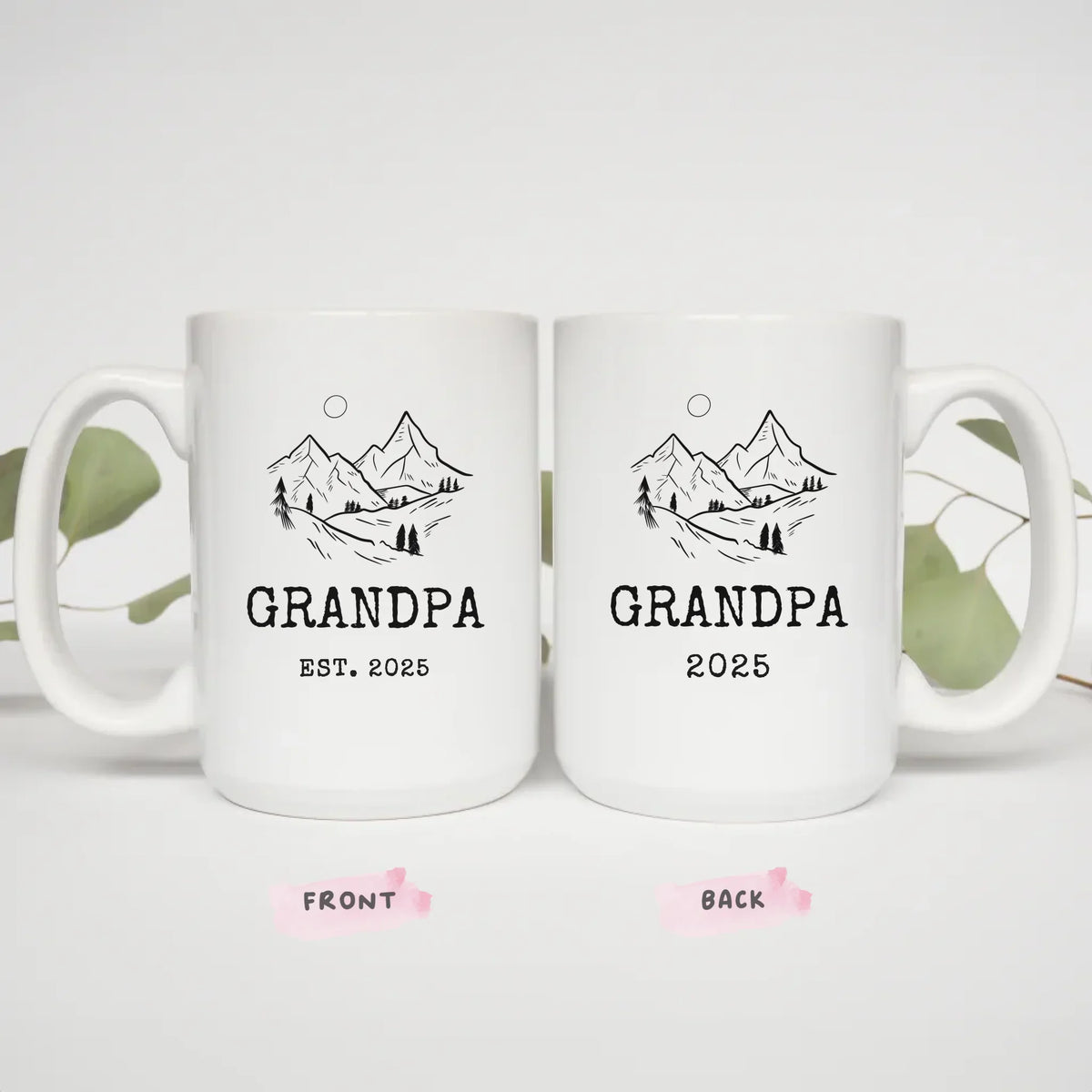 Personalized grandpa mug 11oz, Promoted Again grandfather celebration coffee