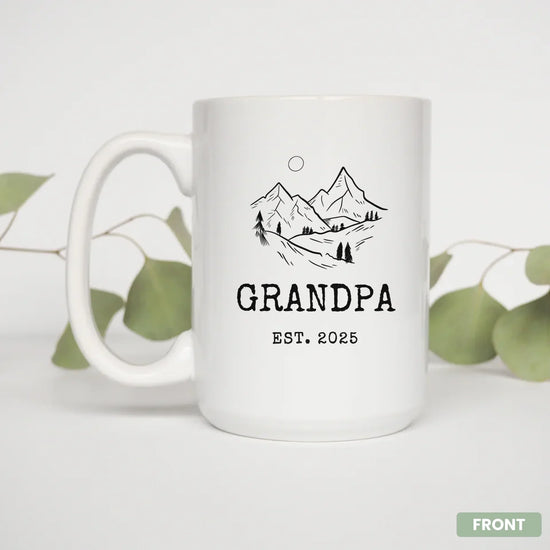 New grandpa funny mug 15oz, Promoted to Grandpa Again gift