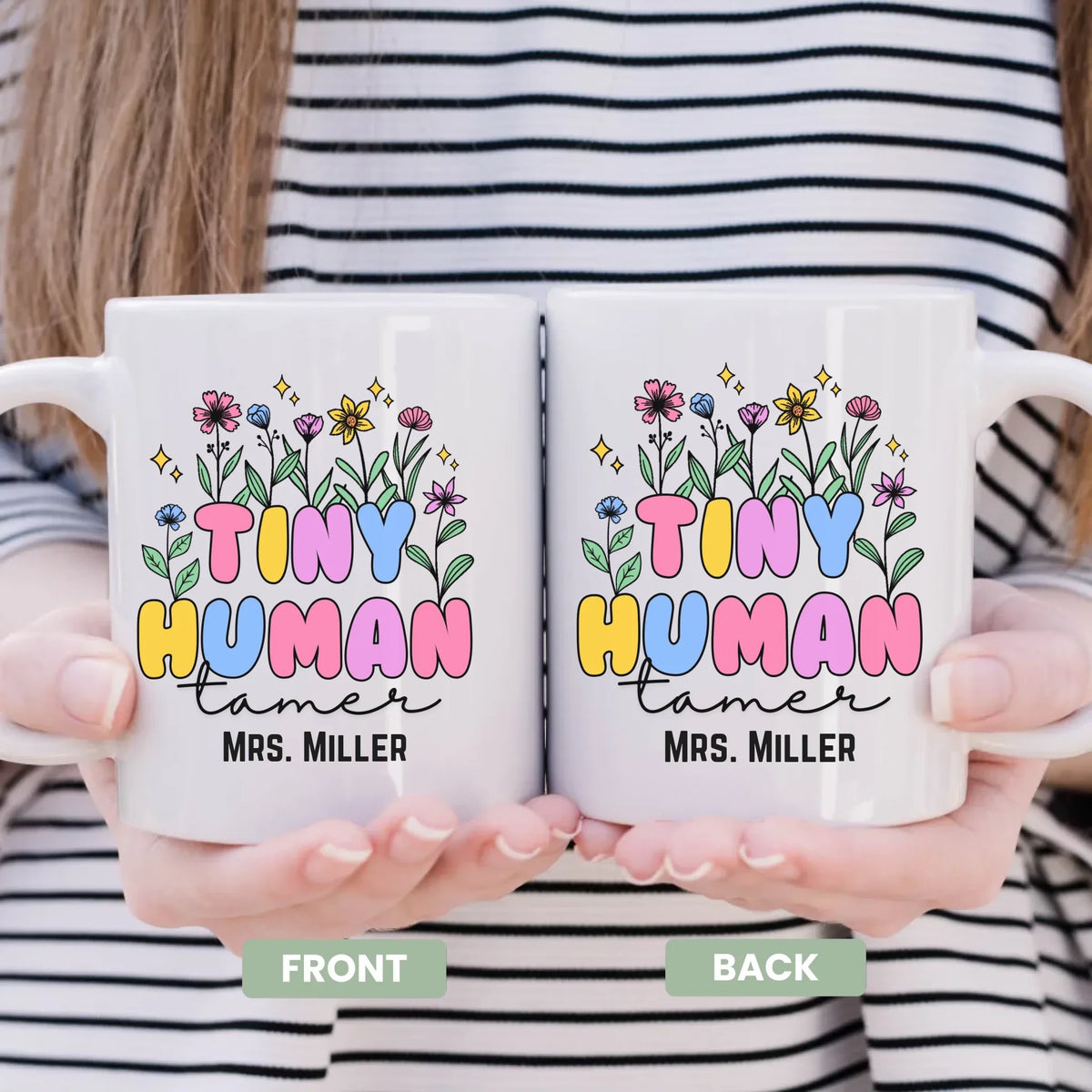 Teacher appreciation mug 15oz latte, Shaping Young Minds personalized gift