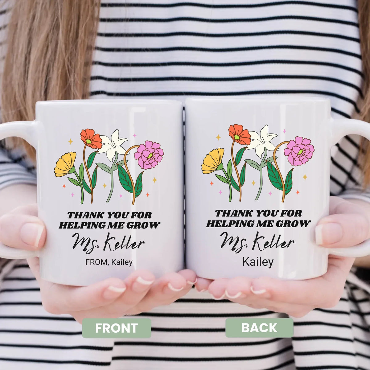 Teacher appreciation mug 15oz latte, Inspiring the Future personalized present