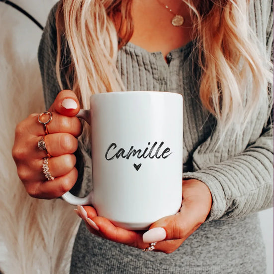 Custom Name - 15oz latte mug personalized with any name or nickname