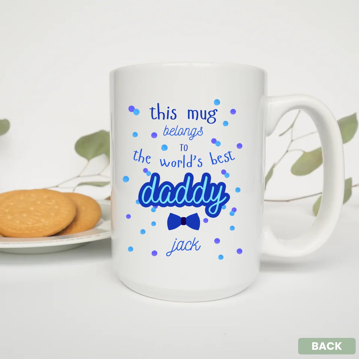 - 15oz Mug White Plate Cookies