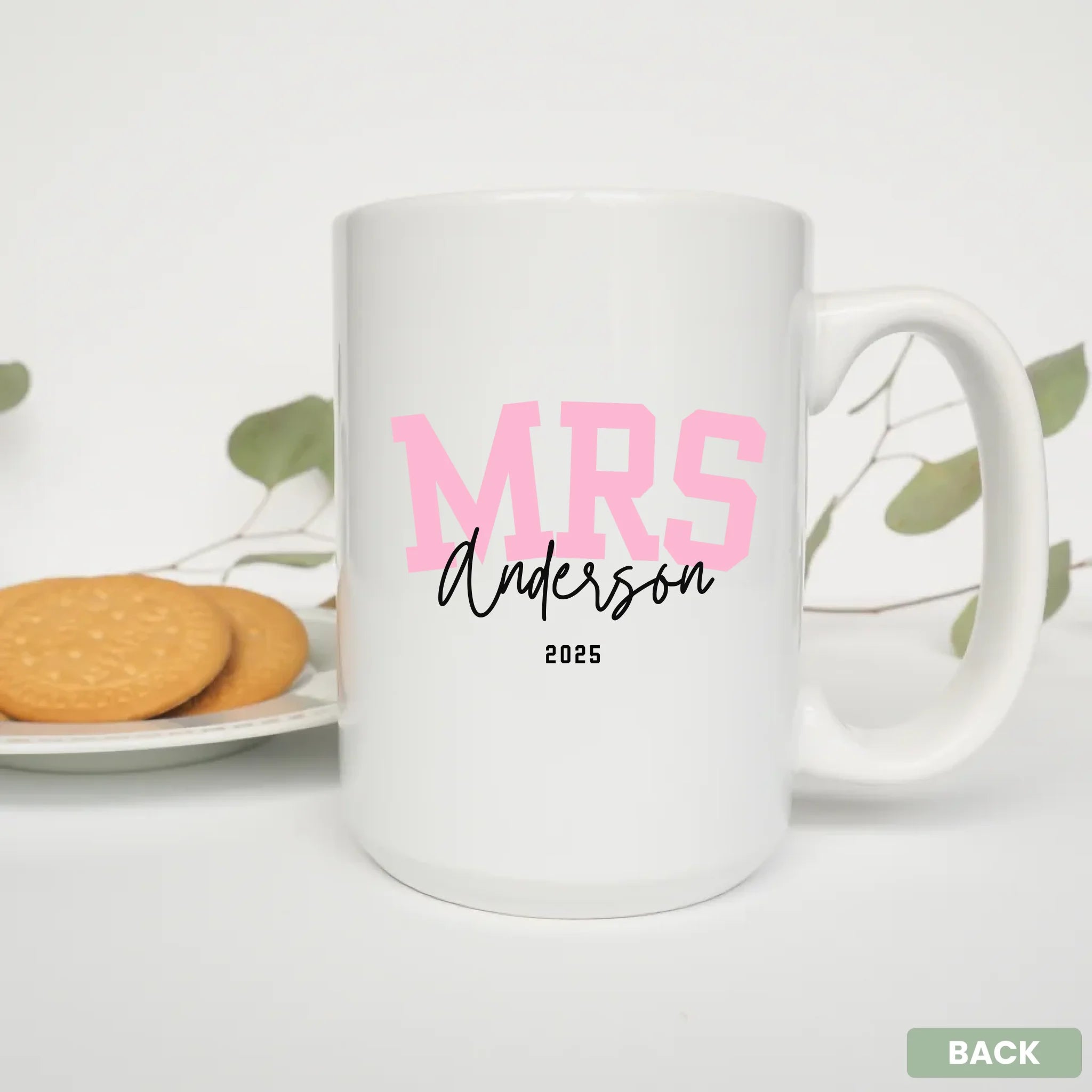 - 15oz Mug White Plate Cookies