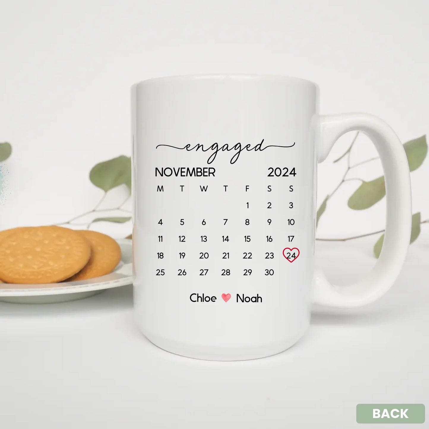 - 15oz Mug White Plate Cookies