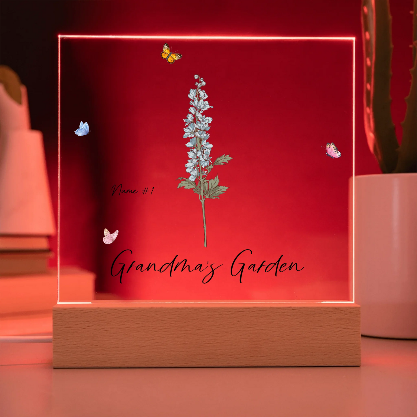 Acrylic Square with LED Base 9