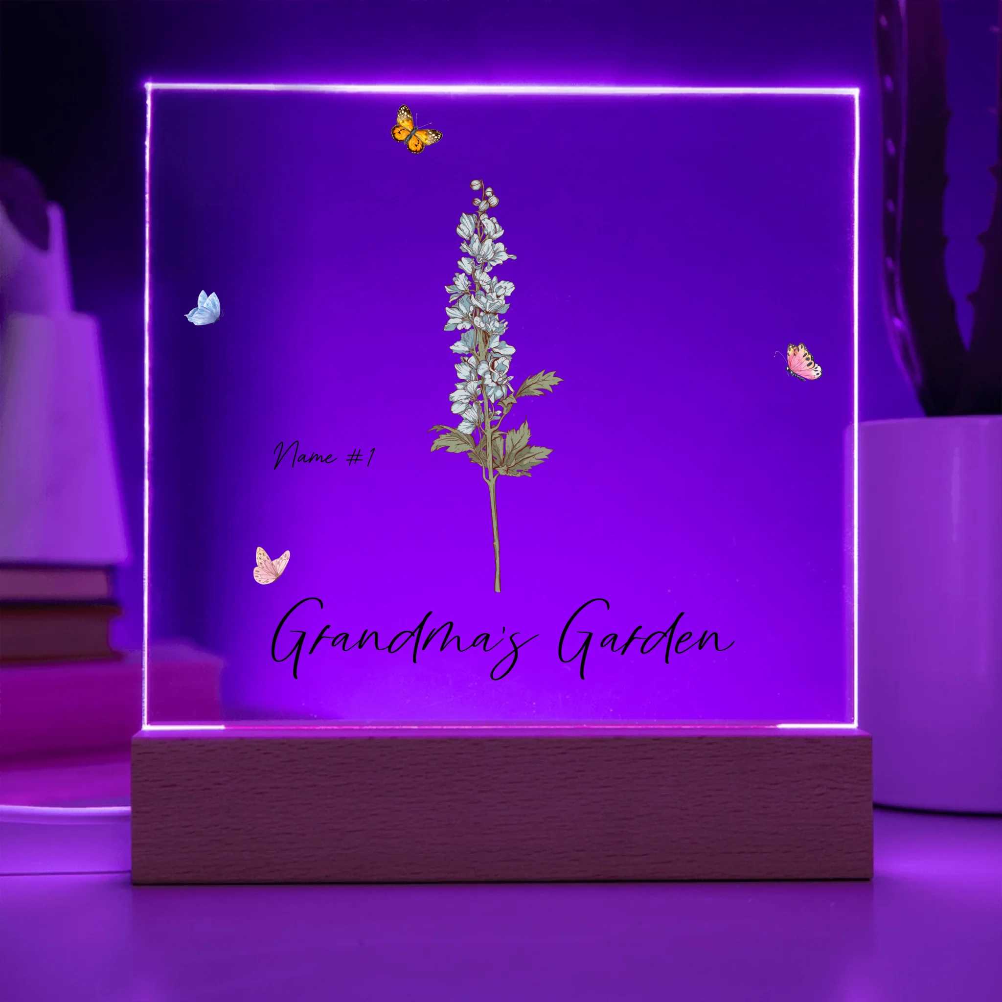 Acrylic Square with LED Base 8