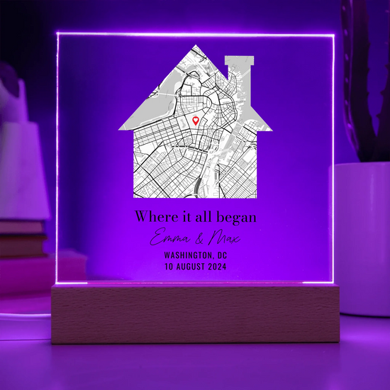 Acrylic Square with LED Base 8