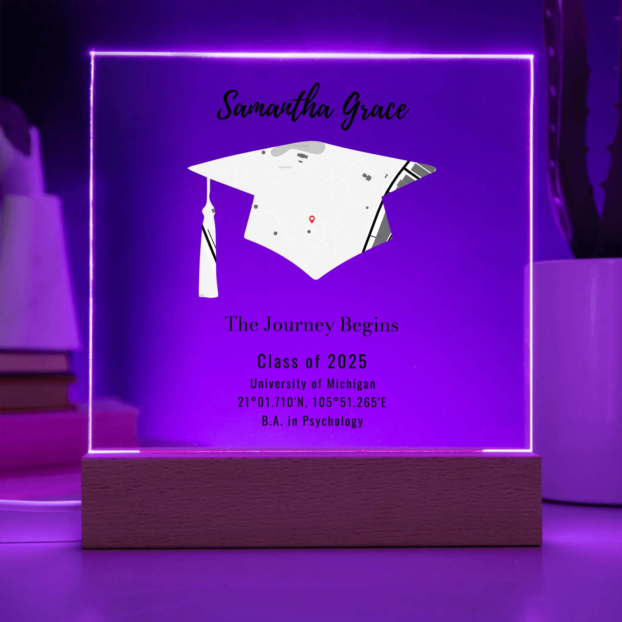Acrylic Square with LED Base 8