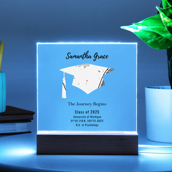 Acrylic Square with LED Base 10