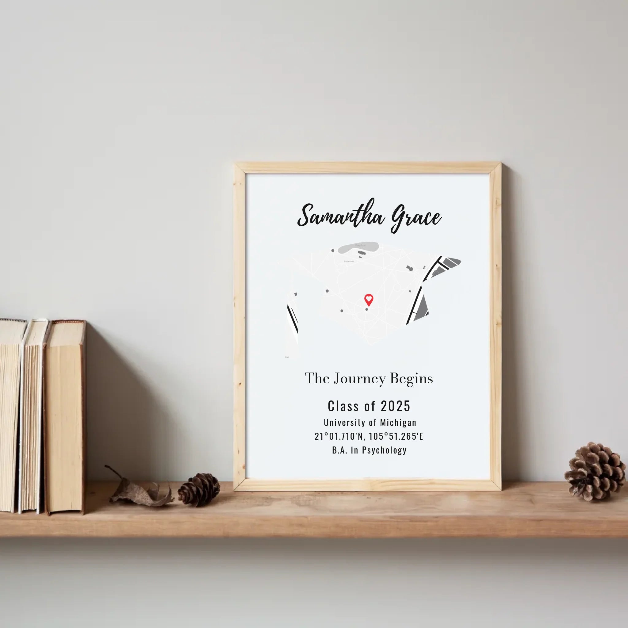 8x10 Bookshelf Vertical Frame Mockup No Passe Partout