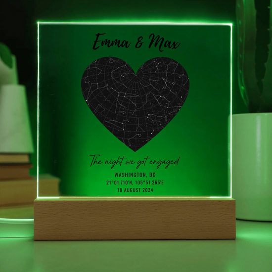 Acrylic Square with LED Base 7