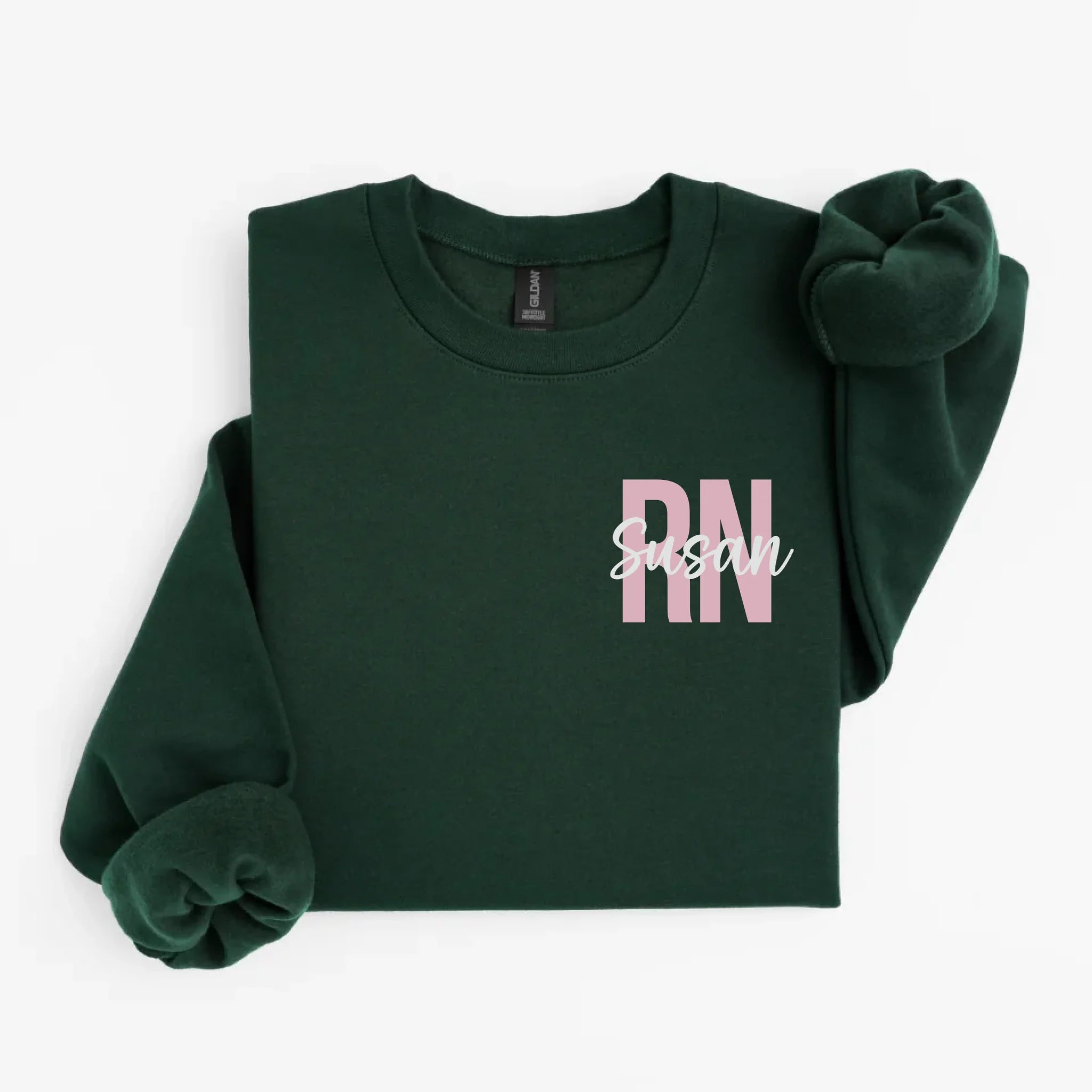 ParadiseMockups_Gildan_SF000_FlatLay_Forest_WhiteBG_1
