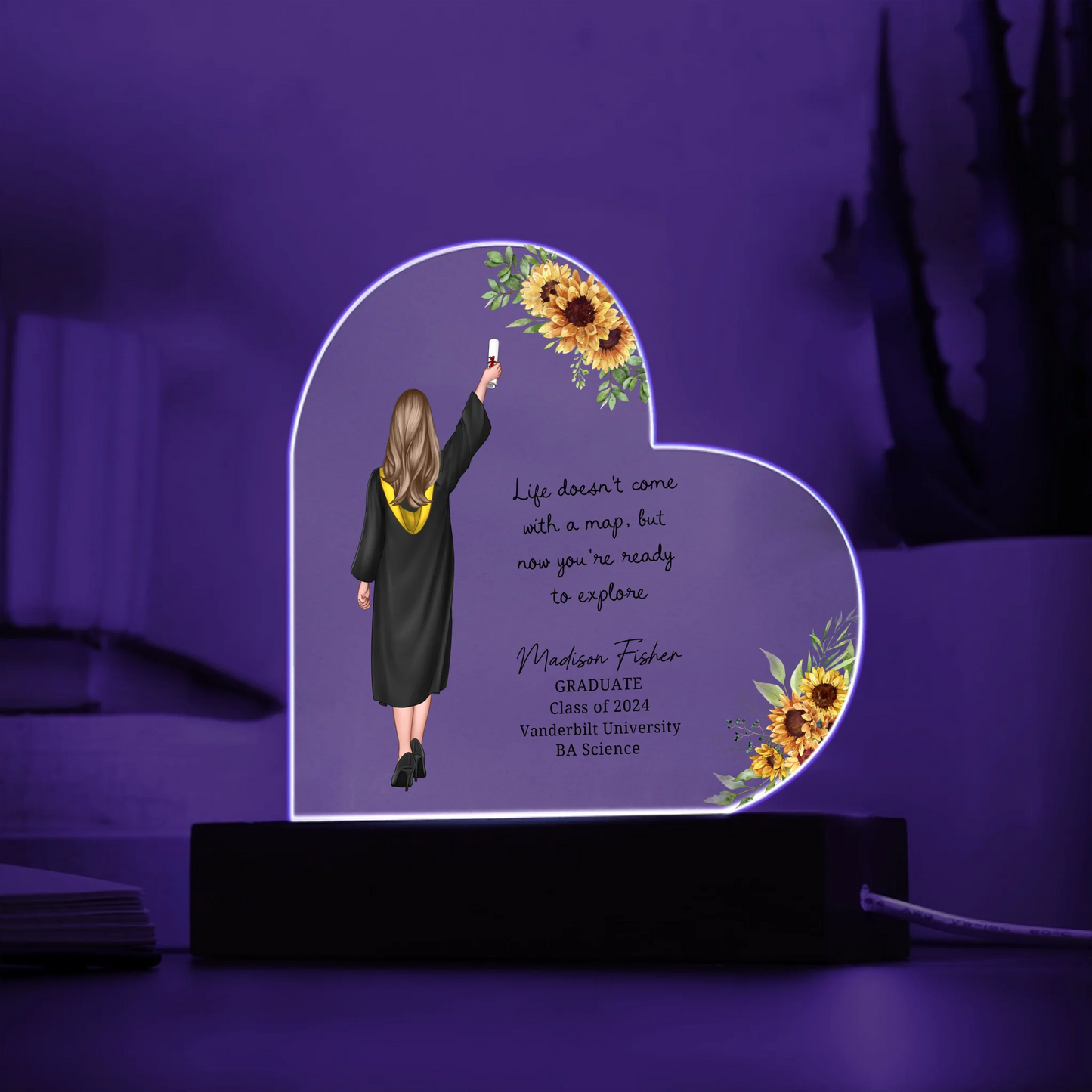 Acrylic Heart LED 3